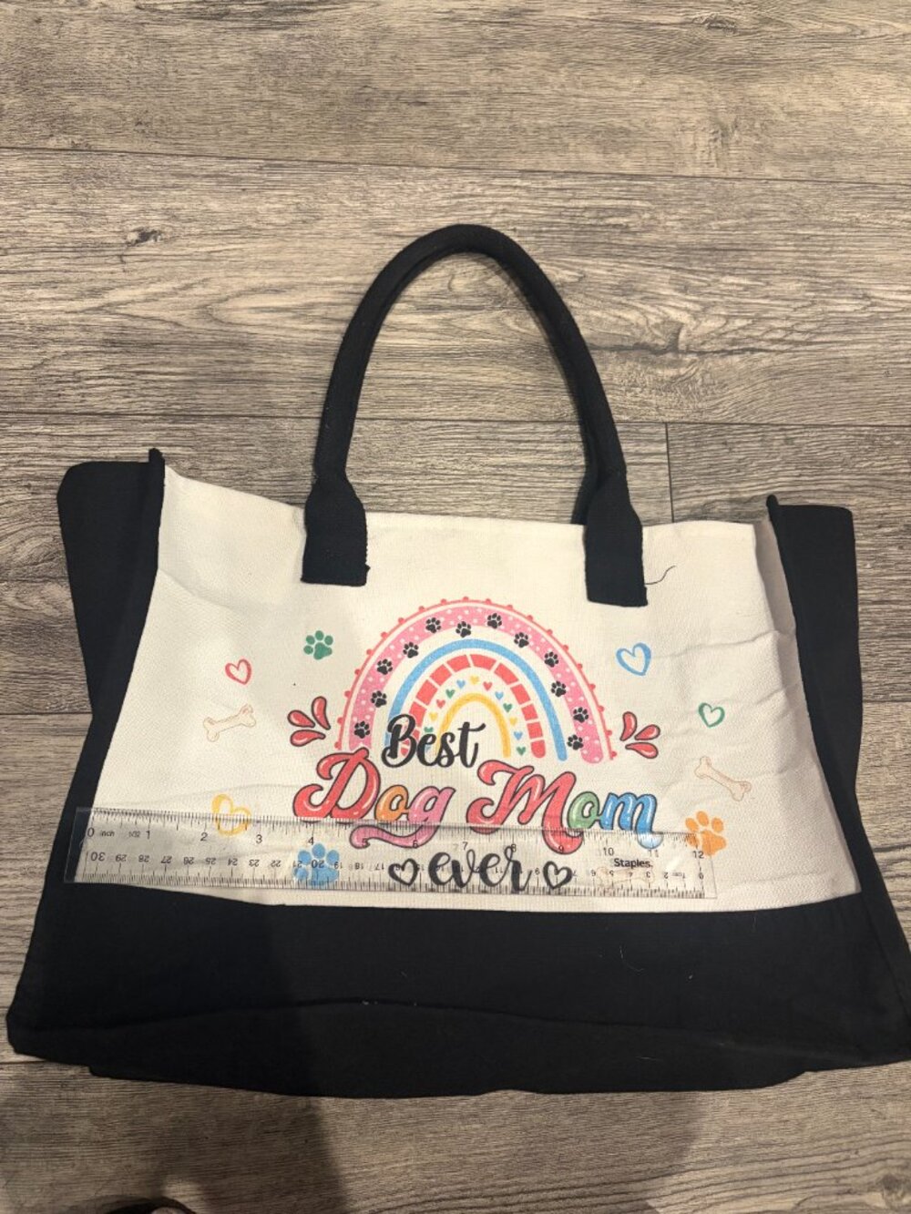 Best Dog Mom Ever Women's Tote Bag - Picture 5 of 6
